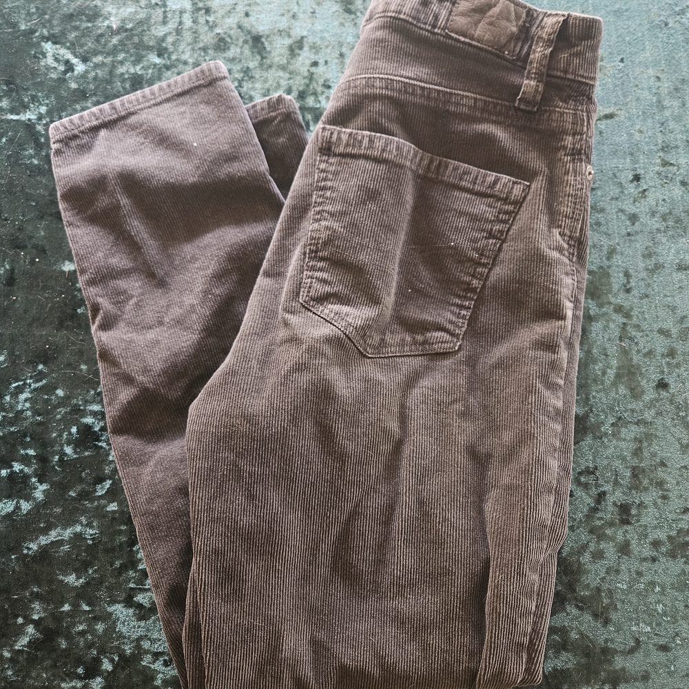 American Eagle Womens Black Corduroy Pants Size 2 short